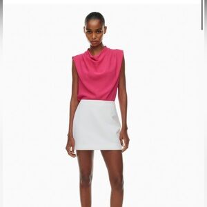 Aritzia Carter Sleeveless Blouse in Granita Pink